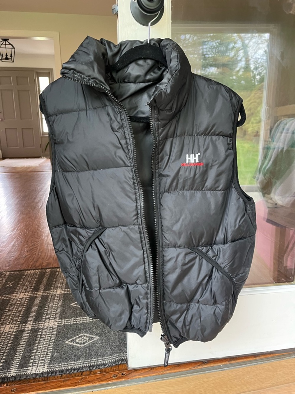 Helly Hansen Black Insulated Quilted Vest with Red Logo